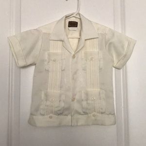 Baby boys size ivory color guayabera